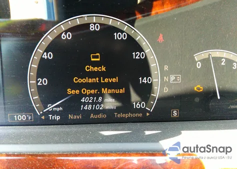 2009 Mercedes-Benz S 550 from USA, damaged, VIN WDDNG71X39A256782